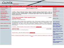 Tablet Screenshot of clovek.ff.cuni.cz