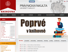 Tablet Screenshot of knihovna.prf.cuni.cz