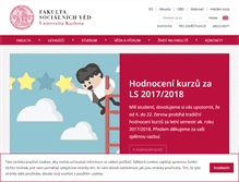 Tablet Screenshot of fsv.cuni.cz