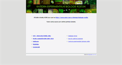 Desktop Screenshot of kfrserver.natur.cuni.cz