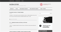 Desktop Screenshot of estetika.ff.cuni.cz