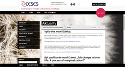 Desktop Screenshot of ceses.cuni.cz