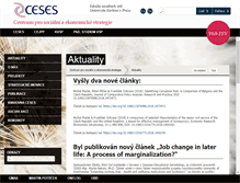 Tablet Screenshot of ceses.cuni.cz