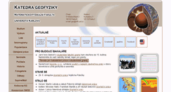 Desktop Screenshot of geo.mff.cuni.cz
