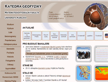 Tablet Screenshot of geo.mff.cuni.cz