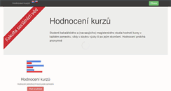 Desktop Screenshot of hodnocenikurzu.fsv.cuni.cz
