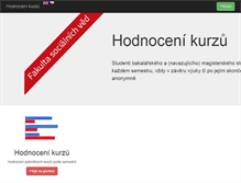 Tablet Screenshot of hodnocenikurzu.fsv.cuni.cz